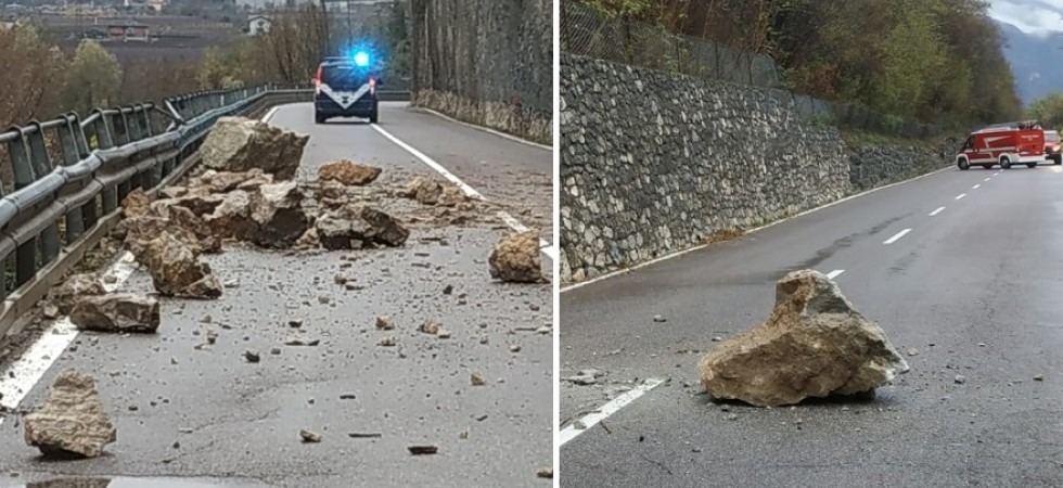 Frana tra Mori e Chizzola, strada chiusa fino a metà della prossima settimana